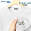 Jeanswest Herren locker geschnittenes Waffelstrick Kurzarm-T-Shirt