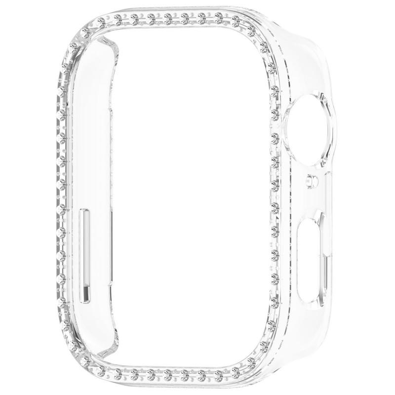Carcasă PC Bling Pentru Huawei Watch Fit 3 Cristal Diamant Rând Dublu Carcasă Protectoare PC Bandă Protector Curea Ceas