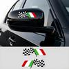2 bucăți de autocolante auto cu logo-ul steagului național italian de curse, concepute cu steaguri ca concept de design, potrivite pentru toate accesoriile de decorare auto