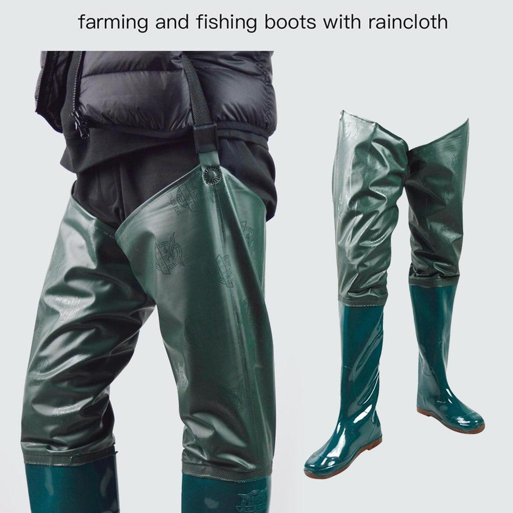Deluxe Fishing Hip Water Women's Wading Pants with Boots Breathable Stockings