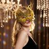 Elegant Feather and Sequin Masquerade for Party and Costume Events - Eye Cover