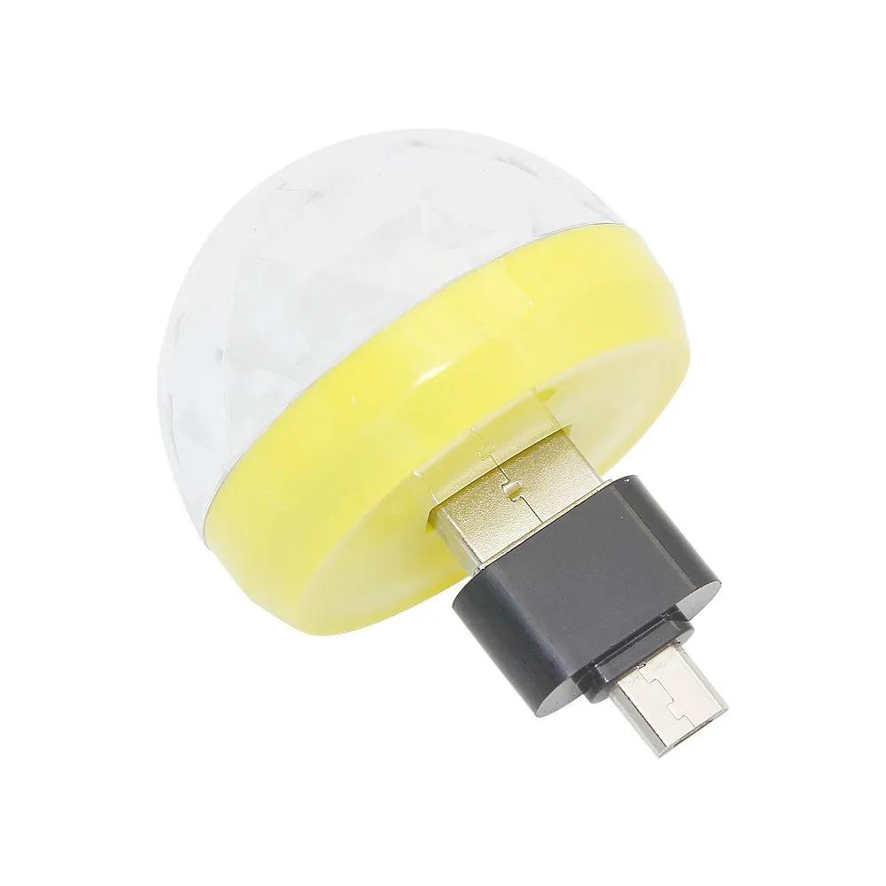 USB RGB LED Mini Disco Light, 4W, 5V DC, Sound-Activated Party Lamp for Club and KTV