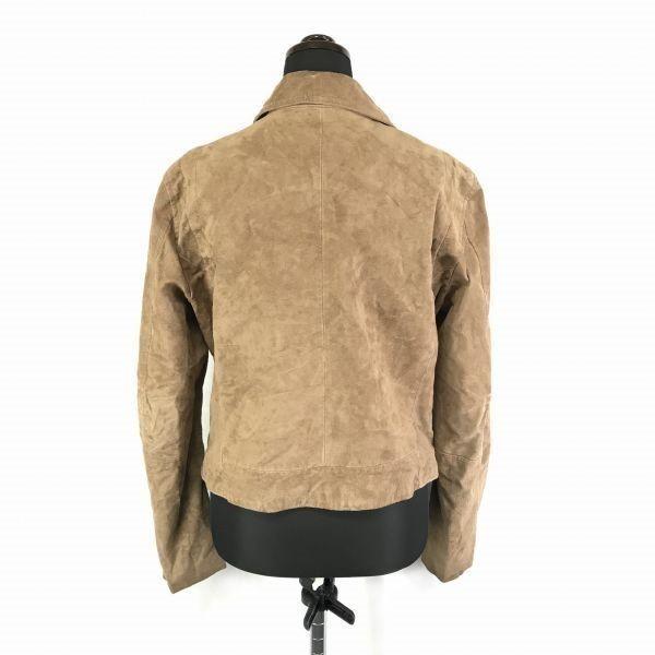 Stradivarius Genuine Leather Double Riders Jacket/Women’s L/Brown Tone/Lined, Side Zip Pockets(USED)