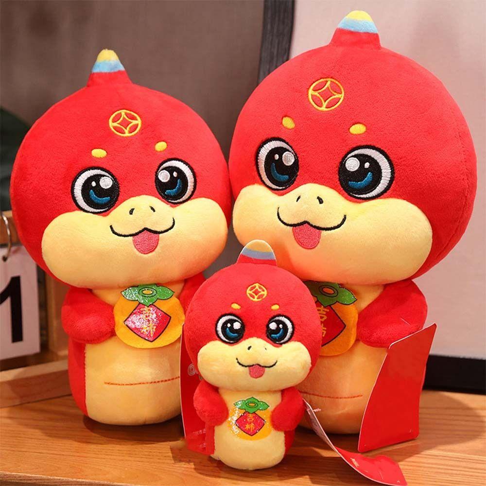 Cute Zodiac Blessing Snake Doll Soft Lucky Snake Doll Plushies  Company Annual Meeting