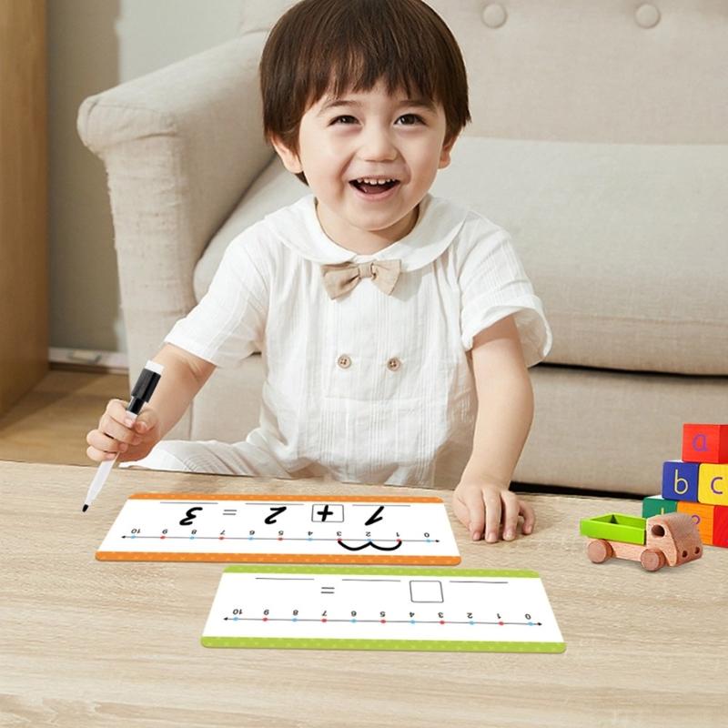Addition And Subtraction Practice Flashcards Writable Erasable Erasable Mathematics Operations Training Card For Student