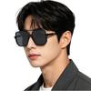 Stylish Full Frame Double Bridge Sunglasses - Natural Look, Trendy Street Style, UV Protection, Perfect for Driving