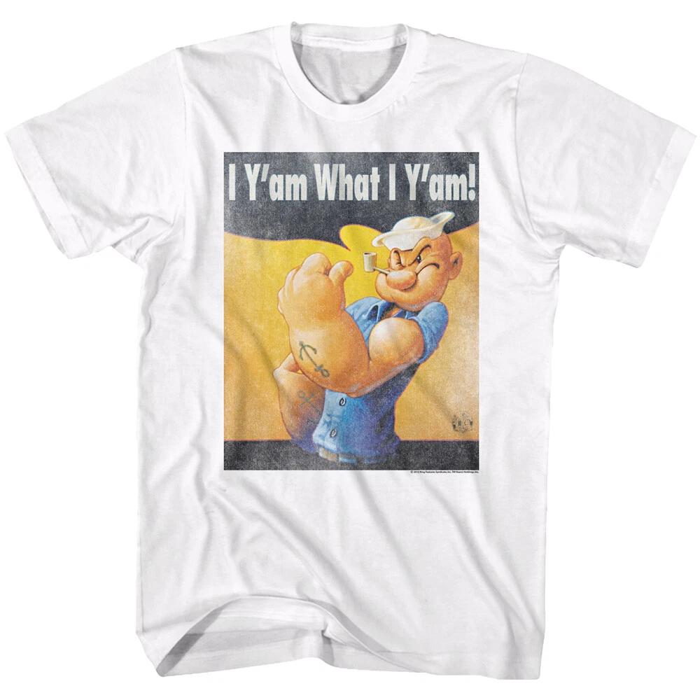 Popeye The Sailor Man Classic Cartoon I Y am What I Y am Men s T Shirt S