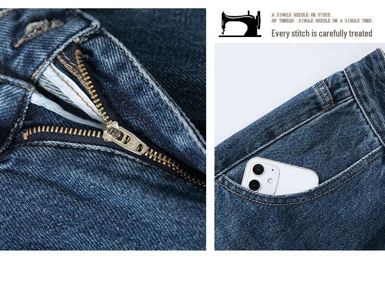 Women's High-Waisted Wide-Leg Jeans - Slimming, Versatile Spring Pants