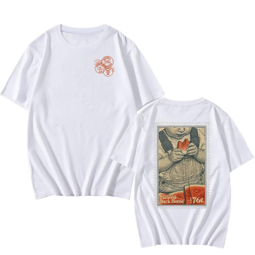 

Back Home Stamp Футболки Рассел Дикерсон Графический принт Футболка Хлопок Футболка с коротким рукавом Мужская Женская Унисекс Уличная футболка XS