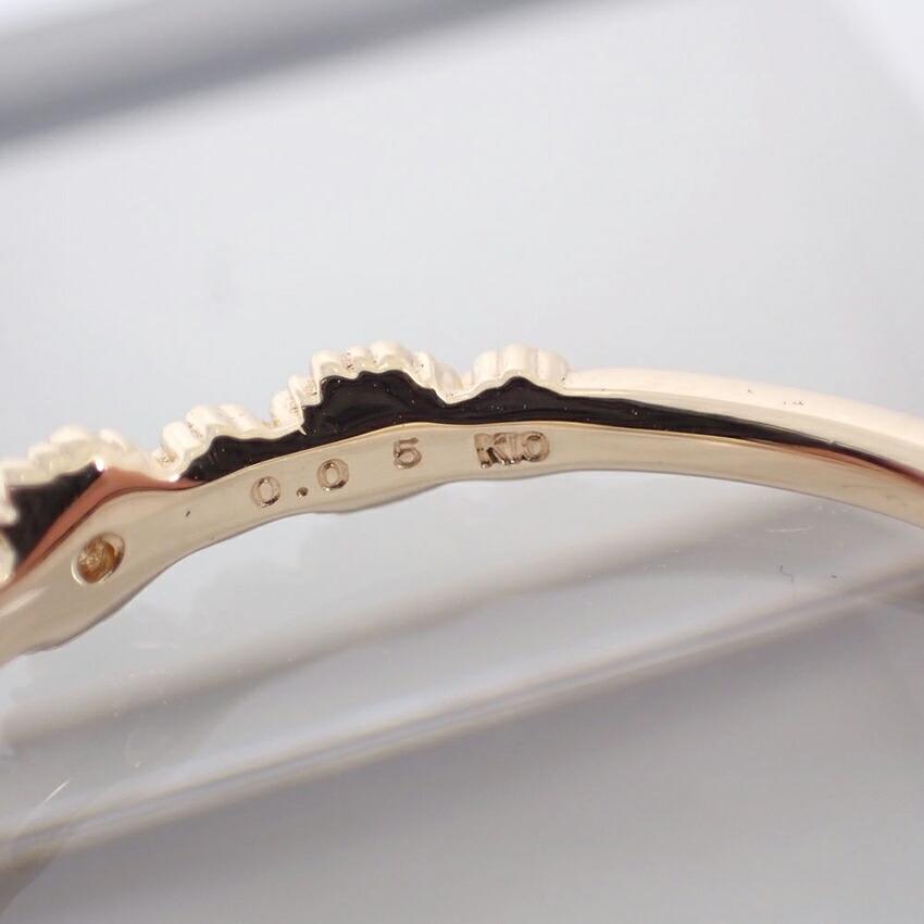 [Pre-owned] Agete K10 Diamond 0.09ct Ring / Size 11 / J92-6