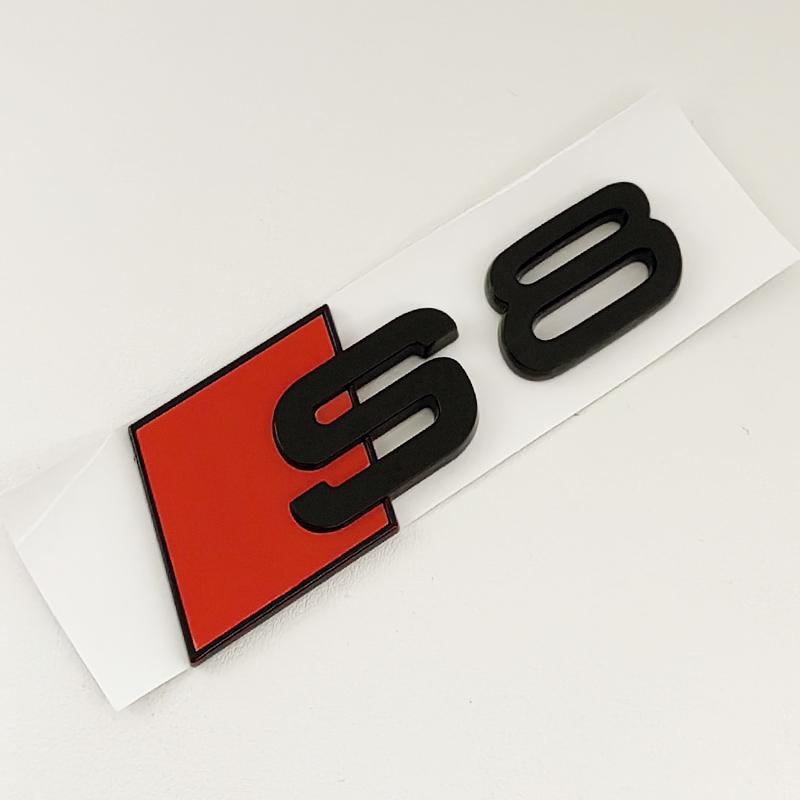2026 3D ABS Chrome Black Logo S3 S4 S5 S6 S7 S8 Emblem Car Trunk Badge Sticker For Audi 8Y 8P 8V B6 B8 B9 8T C4 C6 C7 C8 Accessories