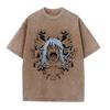 Anime Jujutsu Kaisen T-skjorter Vintage Vasket T-skjorte Harajuku Oversize Bomulls-T-skjorte Bomull Mote Streetwear Unisex Topp