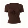 European and American lace lace bottoming shirt autumn new fashion Spice Girl tight square neck thin top women's wholesale