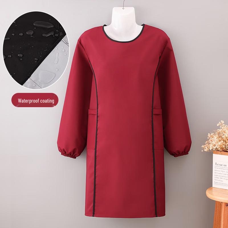 Shangqi Women's Long-Sleeve Waterproof Apron (2-Pack)