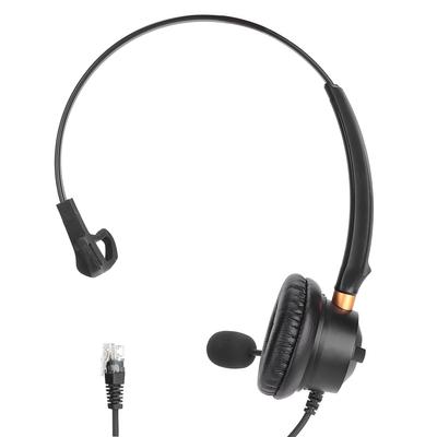 Telephone Headset with Microphone Portable Business Headphone for Call Center Office