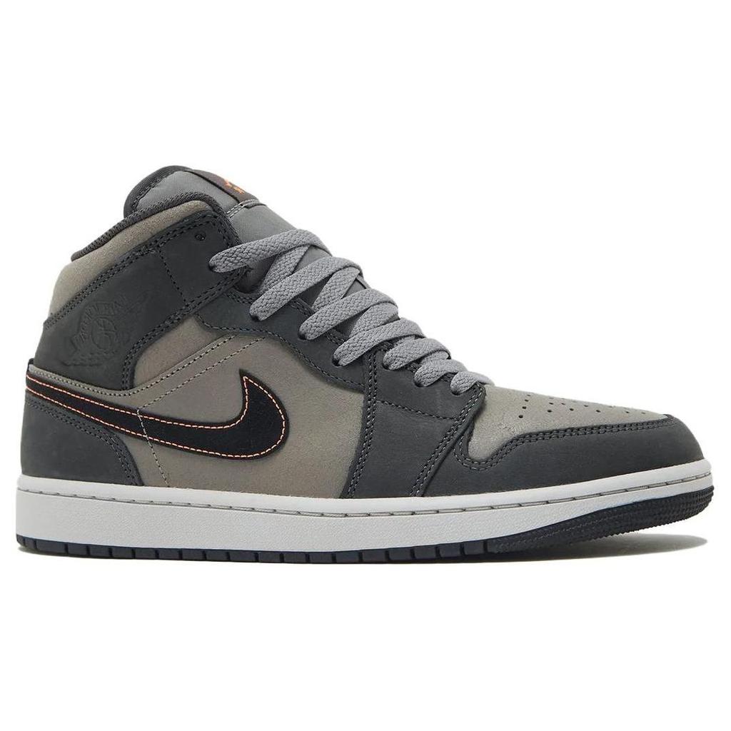 Zapatillas Air Jordan 1 Mid SE Night Stadium para Hombre Gris Negro Flat-Pewter FQ8338-017