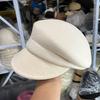 Japanese Short Brim Autumn Winter Celebrity Style Woolen Cap Female Equestrian Hat Internet Celebrity Newsboy Beret Knight Hat