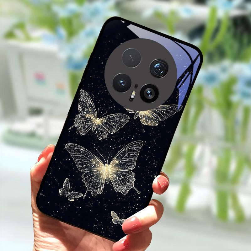 Case For Honor Magic 8 Pro 7 7Pro 6 Lite 5G Luxury Tempered Glass Back Cover For Magic7 6Pro Stylish Shell Bumper Magic8Pro Capa