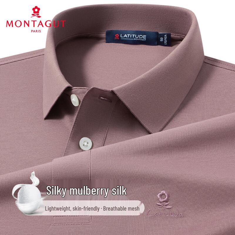 Montagut 15% Silk Blend Breathable Men's Polo Shirt