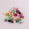 50pcs Mixed Colors Wooden Beads 16mm Cotton Beads Threading Hole Beads  for DIY Jewelry Making