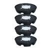 4PCs Leakproof Plant Pot Trays Auto Watering Base with Overflows Guard Raised Stand for Greenhouses Hydroponic Grow Bags