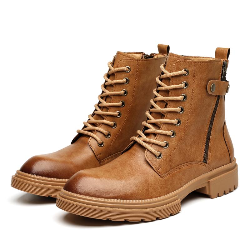 Fashion Autumn and Winter Men Boots Thick Bottom Wear resistant Lace Business Outdoor Training Brand Chelsea Boots Size 38-44 Men Boots
