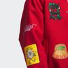 Adidas Originals Collegiate Badge Letterman Jacket with Cartoon Print Men Jackets Red IT6357
