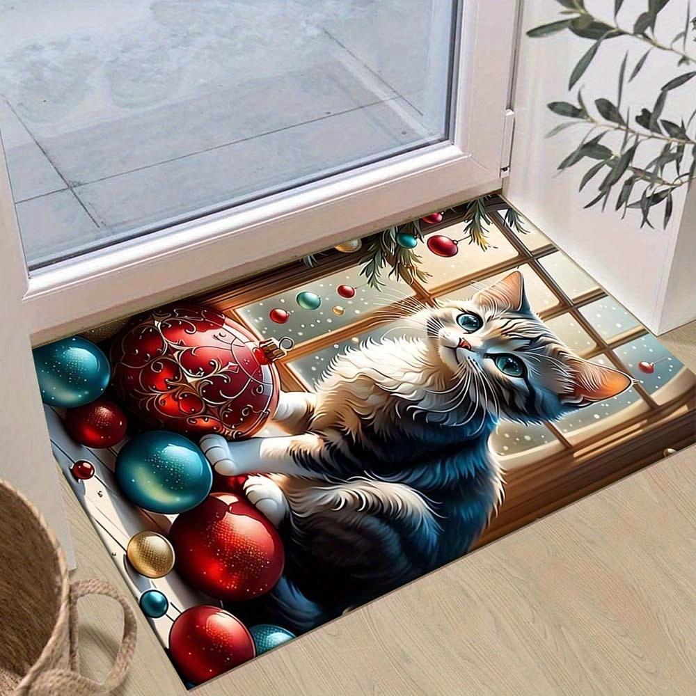 

1pc Cute Cat Area Rug, Slip-Resistant, Easy-Clean, Stain-Resistant, Perfect for Cozy Living Rooms, Bedrooms, Kitchens, Offices, and Holiday 60cm by 90cm