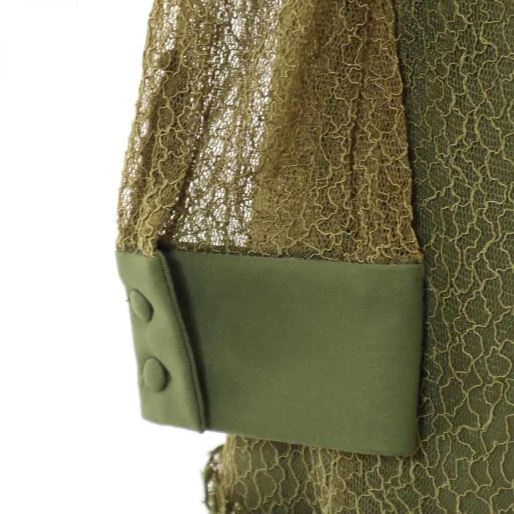 AMERI UNDRESSED Long Sleeve Race Long Dress Green System With Inner Women Used