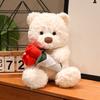 sale 30cm Cartoon Rose Bear Plush Toy Stuffed Valentine's Day Rose Animal Say Love Holding Rose Girlfriend Gift