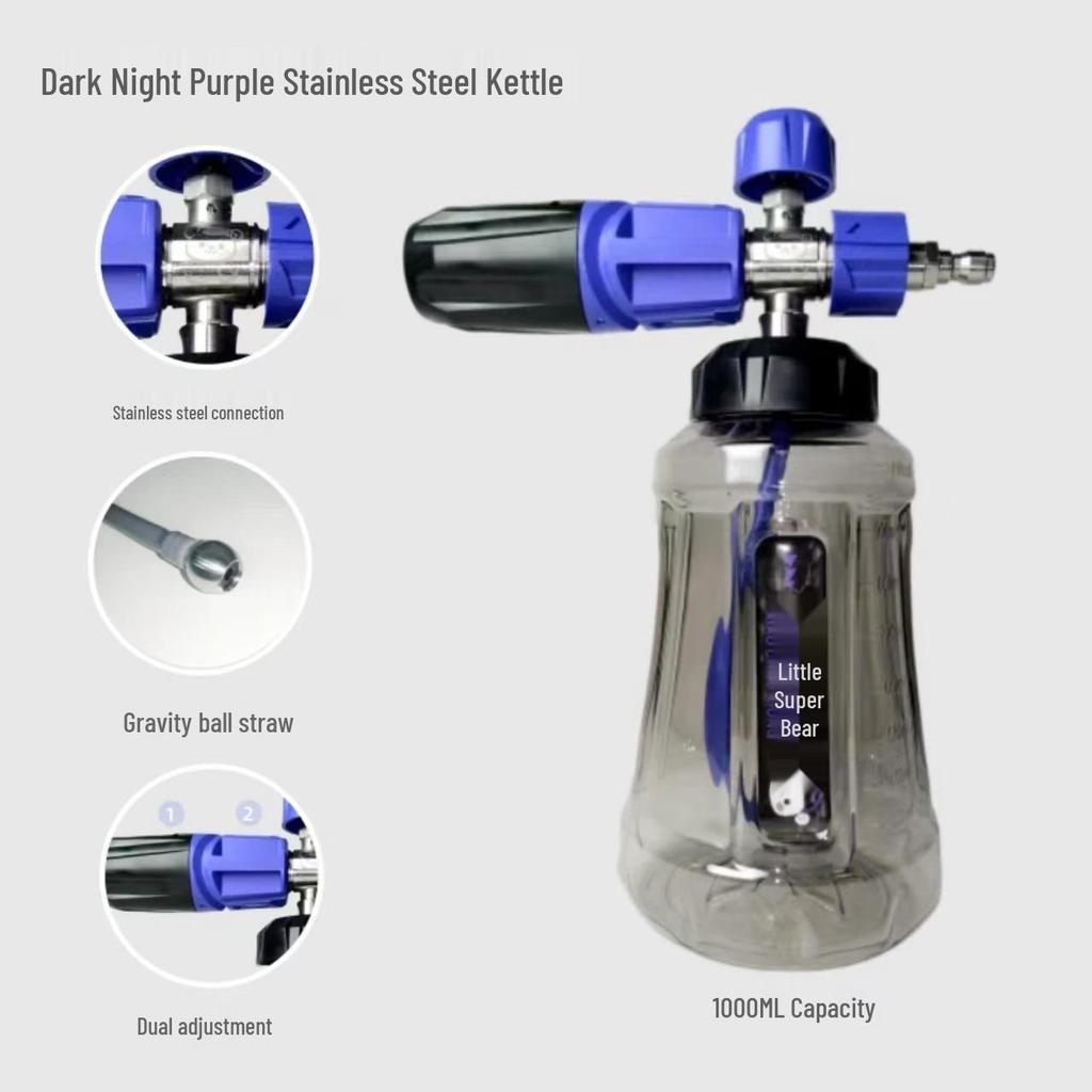 High-Pressure Car Wash Foam Sprayer with Stainless Steel Nozzle and Aluminum Core