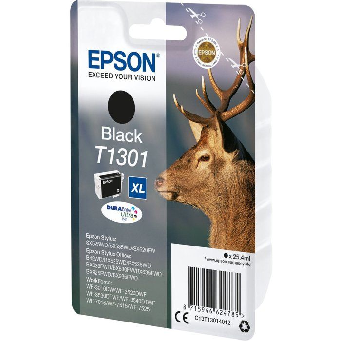 EPSON Cartouche d'encre T1301 Noir - Cerf (C13T13014012)