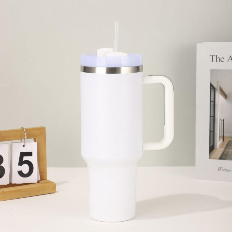 40oz Vacuum Insulated Travel Mug With Handle Car Office Outdoor Use Stainless Steel Double Wall Thermos