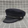 Adjustable Large Head Circumference Hat Men'S Woolen Hat Retro British Beret Women'S Flat Top Hat Large Size