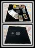 Kurop Pentagram Tarot 50cm x Pentagram Set mit 2 Tüchern, 50cm, Beutel, (Schwarz)