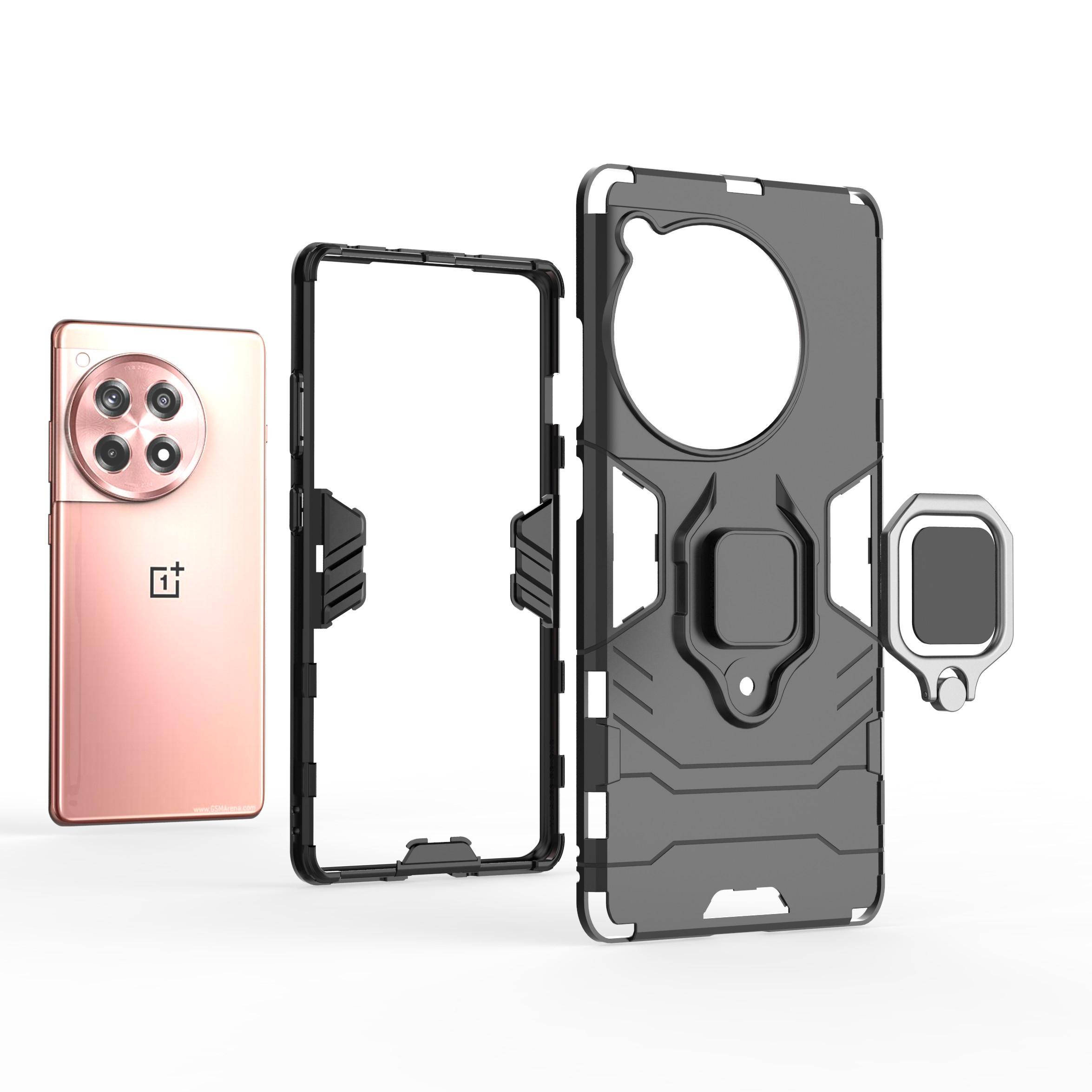 

For OnePlus Ace 3 5G/12R 5G Ring Kickstand Case PC +TPU Phone Cover Red