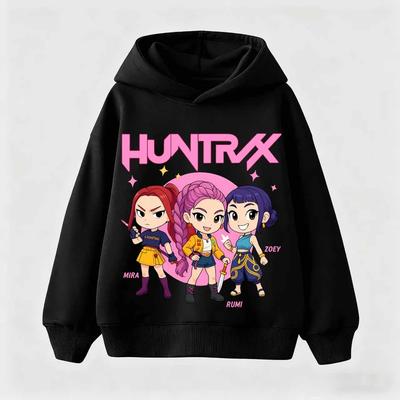 Winter Fashion Comfortable Witch Hunting Team Printed Letter Pattern Children's Cute Warm Hoodies