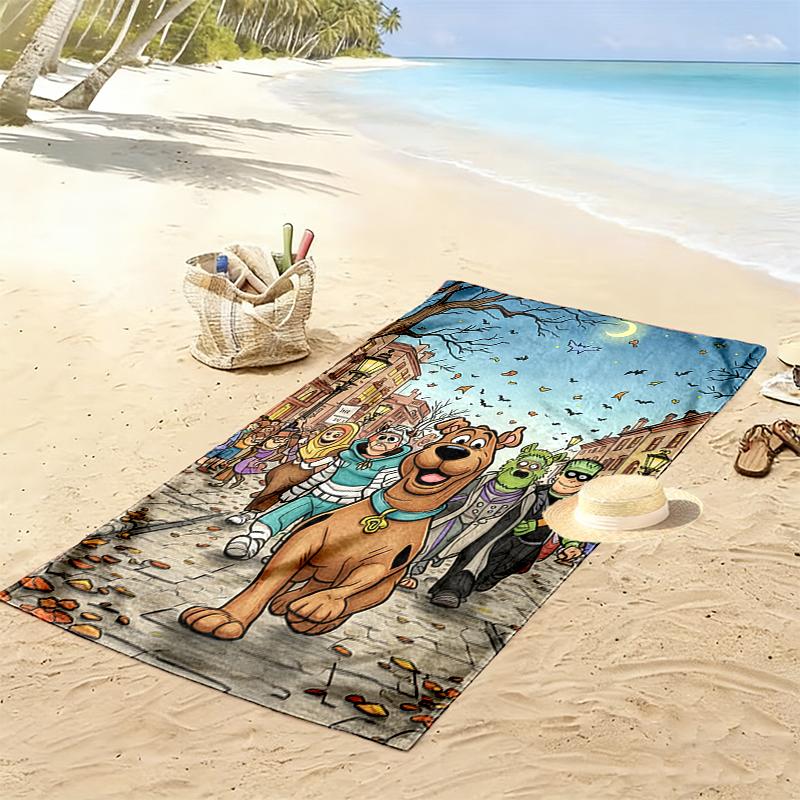 1pc SCOOBY-DOO Beach Towel, Outdoor Beach Towel Ideal Beach Necessities and Vacation Items