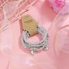 8Pcs/Set Stackable Gold Color Luxury Beads Wristband Accessories Beaded Bracelets Set Pentacle Star Love Heart Charm Hand Chains