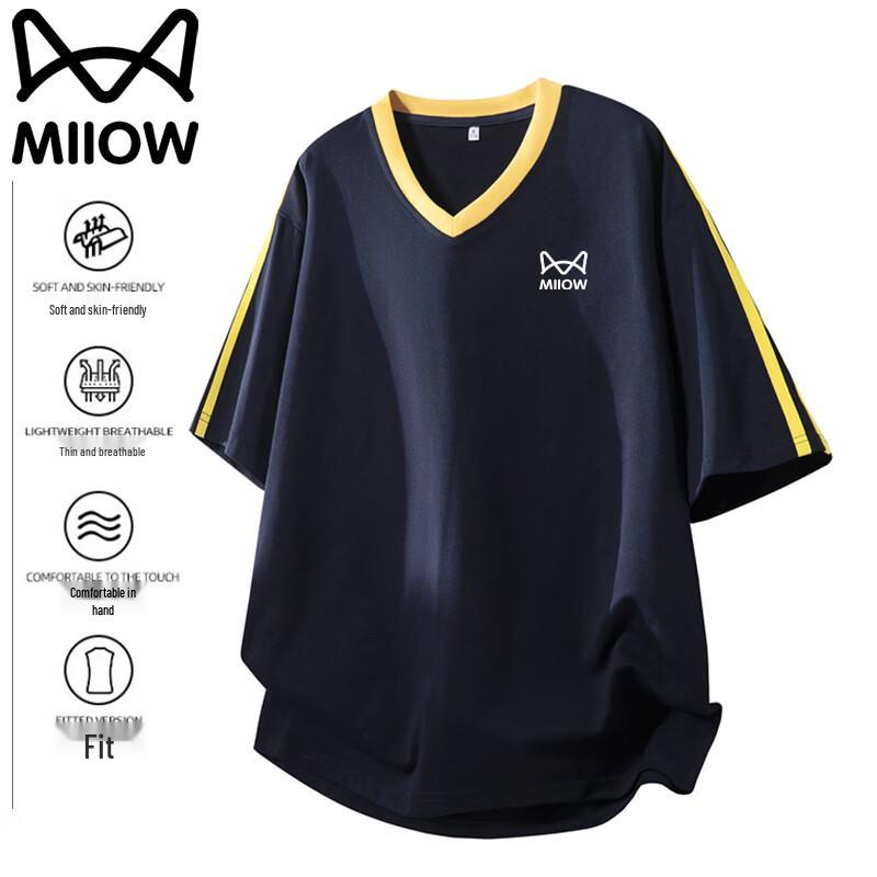 Miiow Men's Summer Cooling V-Neck T-Shirt