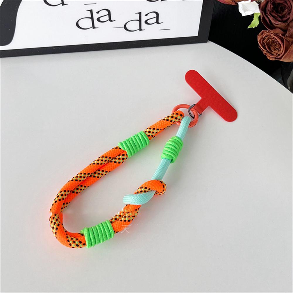 Lindo cordón para teléfono móvil, adorno colgante, se puede llevar, cuerda torcida, colgante antipérdida, correas de muñeca cortas resistentes de moda