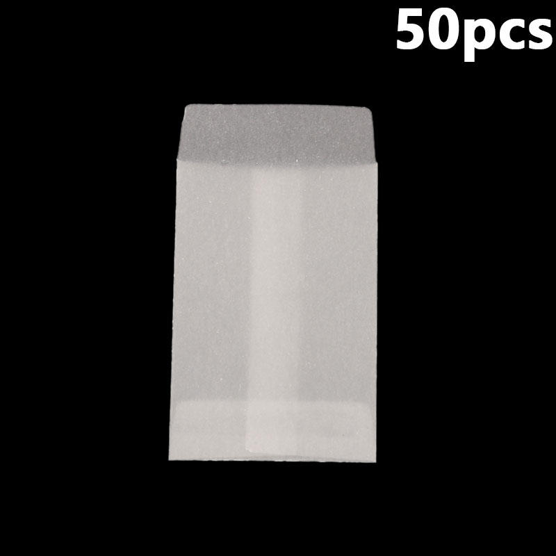 50Pcs/Pack Simple Semi-Transparent Vellum Paper Envelopes Matte Frosted for Postcards Greeting Cards Wedding Invitations