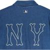 New MLB New York Yankees Denim Coopers Mega Logo New York Yankees Denim Shirts Shirt Unisex Blue 3ADRB0144-50INS