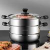 Meichu Yage 26cm Stainless Steel 2-Layer Steamer