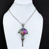Rainbow Solar Quartz Druzy Pendant Copper Wire Wrapped Pendant Handmade Elegant Jewelry Boho Hippie Pendant Gemstone Copper Jewelry For Gift