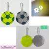 Bellarino Reflective Key Chain, Reflector, Keychain Set, Soccer Ball, Fluorescent, Children, Safe, Set of 2, white + yellow