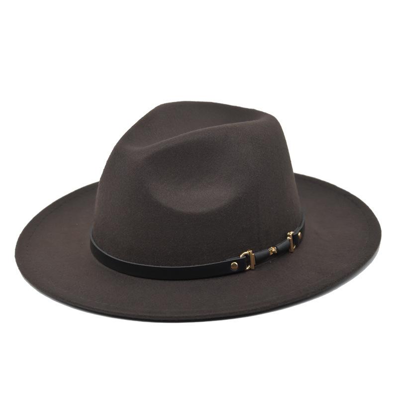 1 Pezzo Cappello Fedora alla Moda in Lana da Uomo Autunno Inverno a Tesa Larga Cappello Jazz Lana Sintetica da Donna Feltro Cappello Britannico