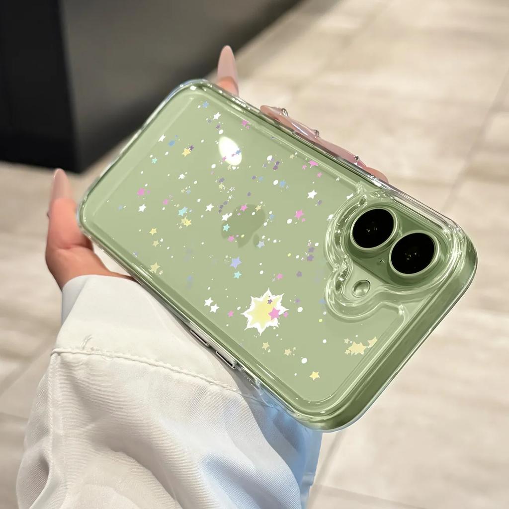 Trendy Ins Colorful Stars Minimalist Phone Case For For Iphone 17 AIR 16 1 14 13 12 11 Pro MAX XR XSMAX 7 8 Plus Y2K Clear Cover