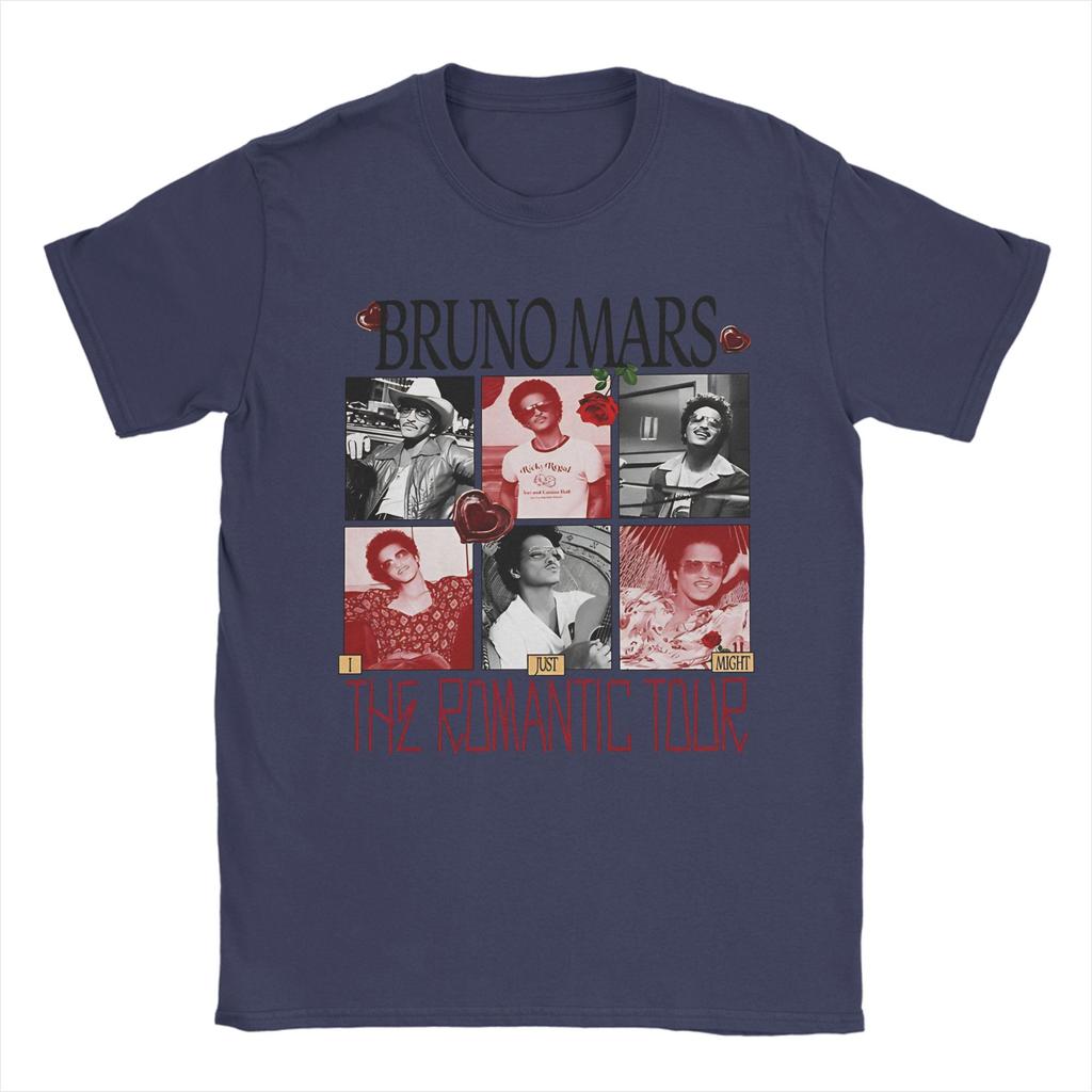 The Romantic Tour Bruno Mars 2026 TShirt Unisex Awesome Pure Cotton Tees Round Neck Short Sleeve T Shirts Summer Clothing