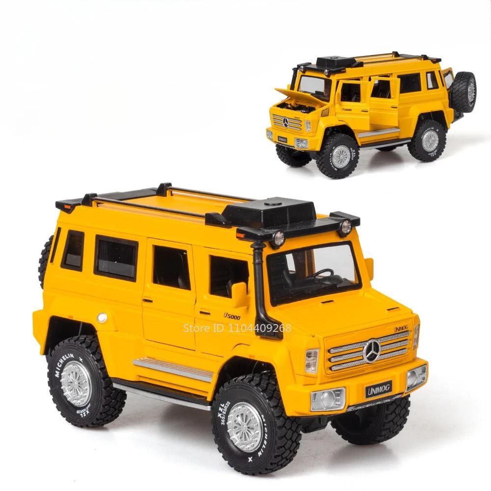 

1:28 Масштаб UNIMOG Автодім X-Class 6x6 U5000 Модель автомобіля Іграшка Звук Світло Відтягування Відкриваються Двері Моделі Позашляховиків Подарунок для Хлопчиків